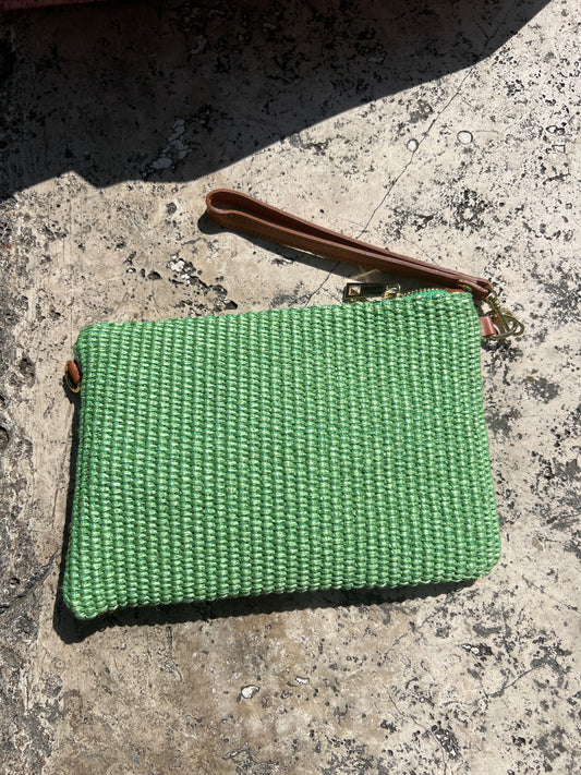 Borsa paglia verde